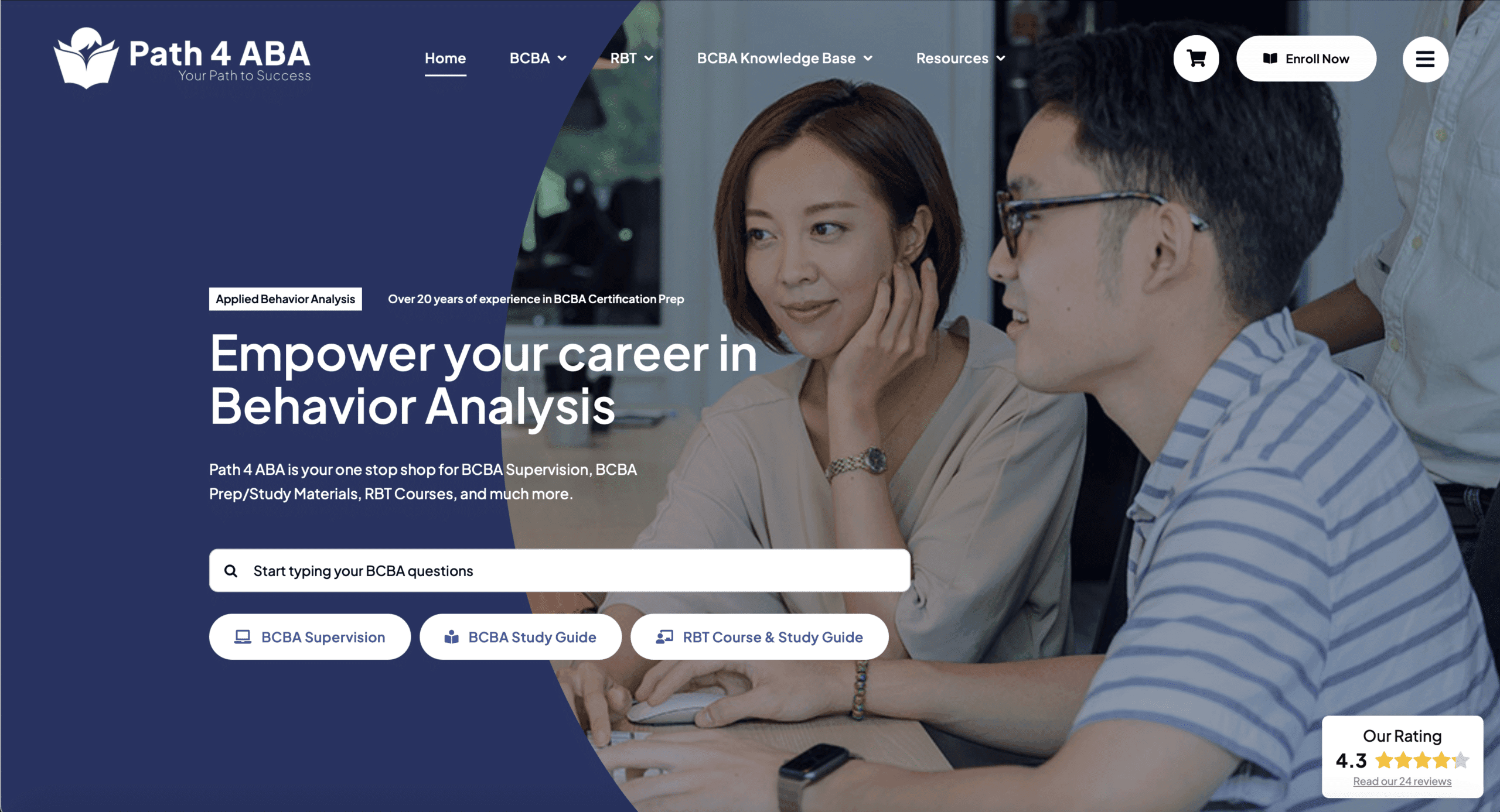 Home page of the Path 4 ABA website