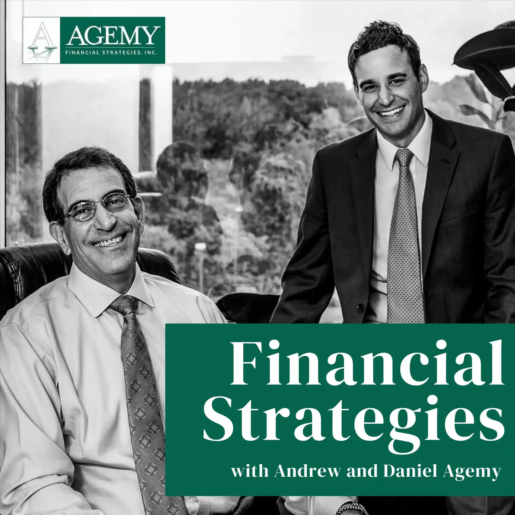 Financial Strategies podcast cover art, showing Andrew and Daniel Agemy